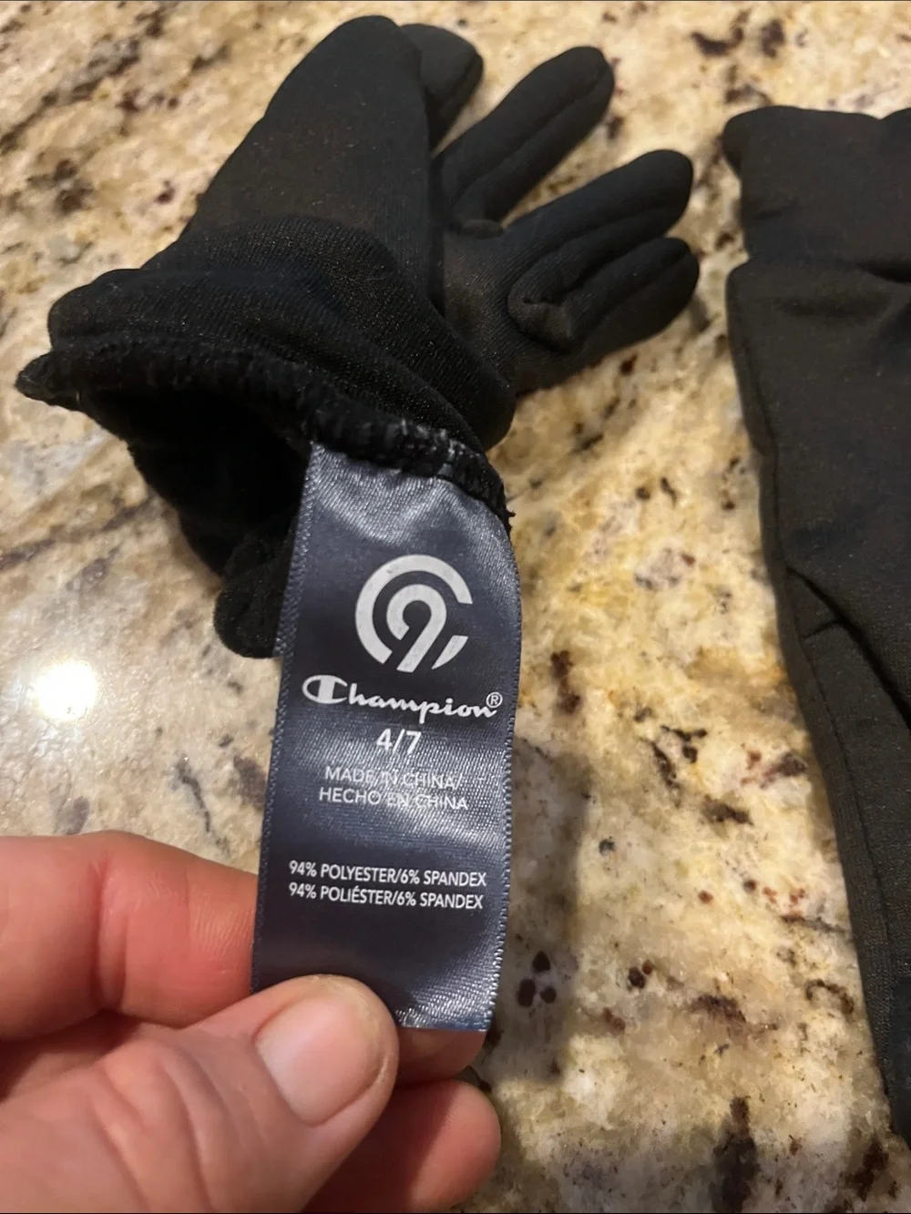 Champion black gloves